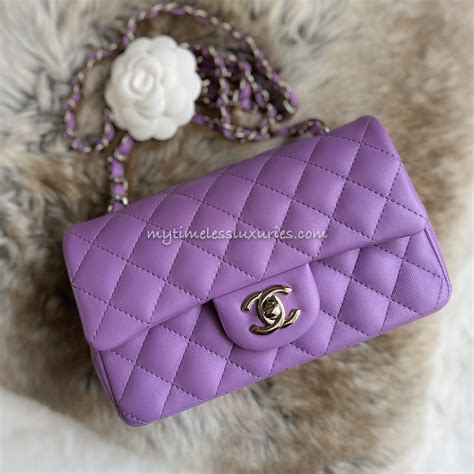 sac chanel violet|chanel mini bags.